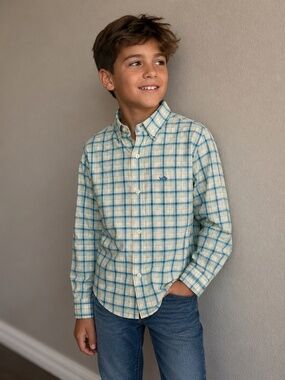 Southern Tide Boys Plaid Button-Down Shirt (035)
